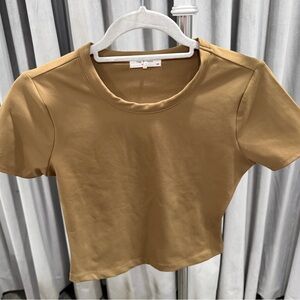 rag & bone Tan Crop Top